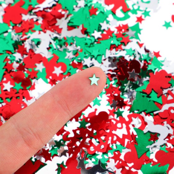 3 Packs Christmas Confetti in Snowflake Shape